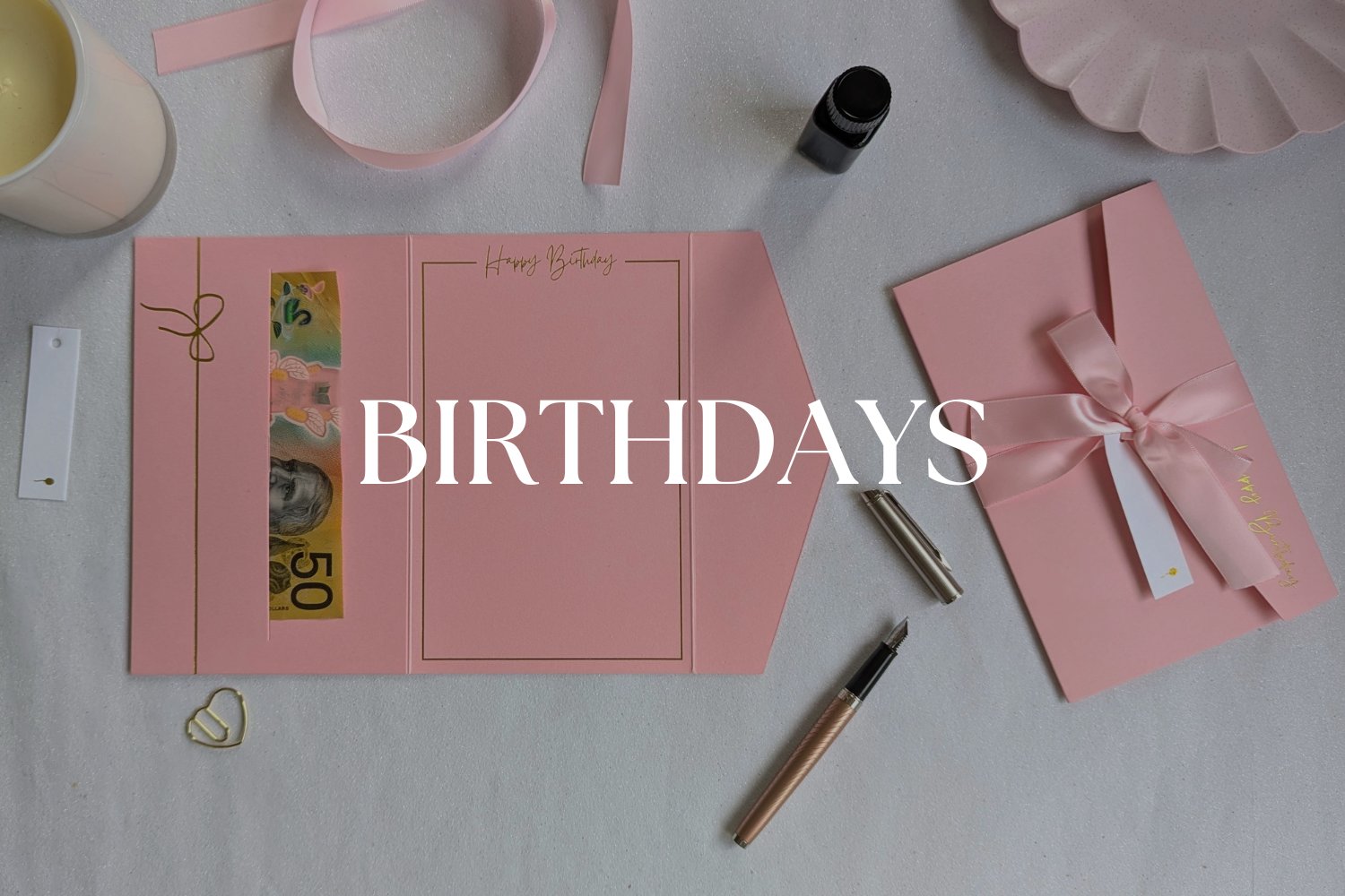 Pink Birthday Money Wallets