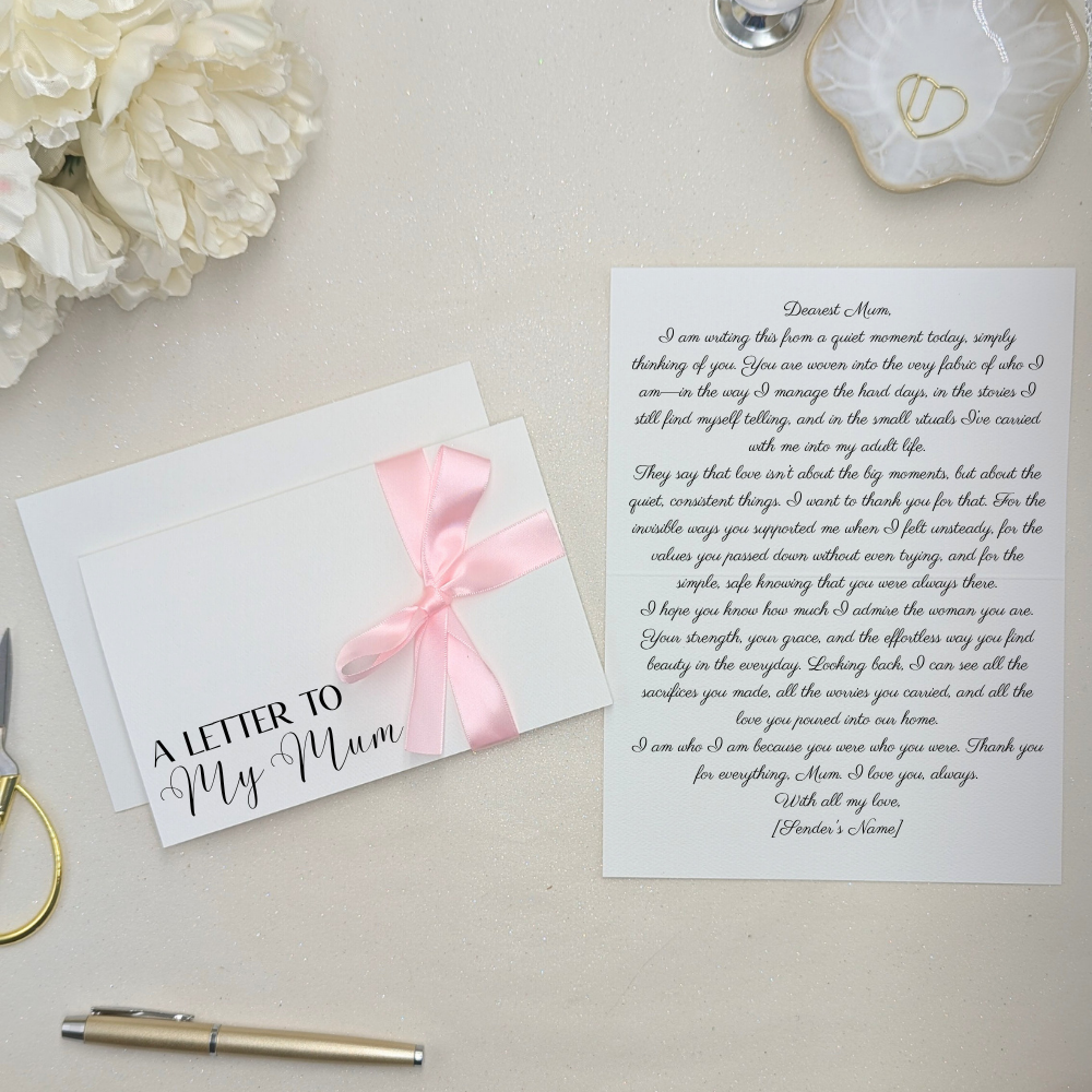 a letter to my mum on mothers day