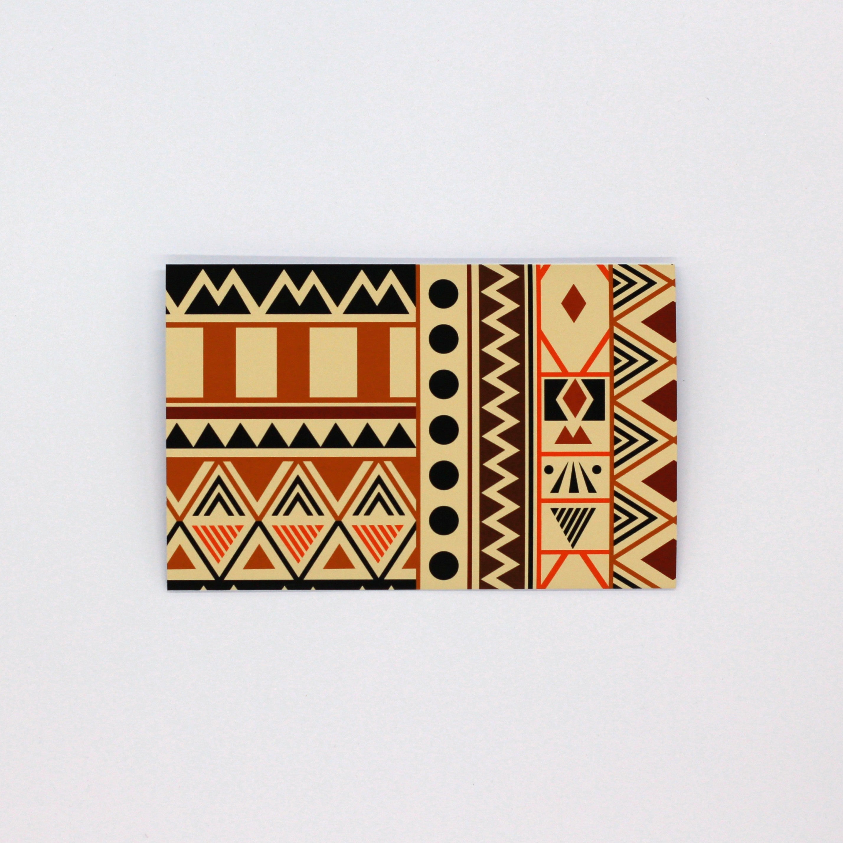 Brown and Orange Polynesian tribal pattern money wallet for gifting cash for any occasion