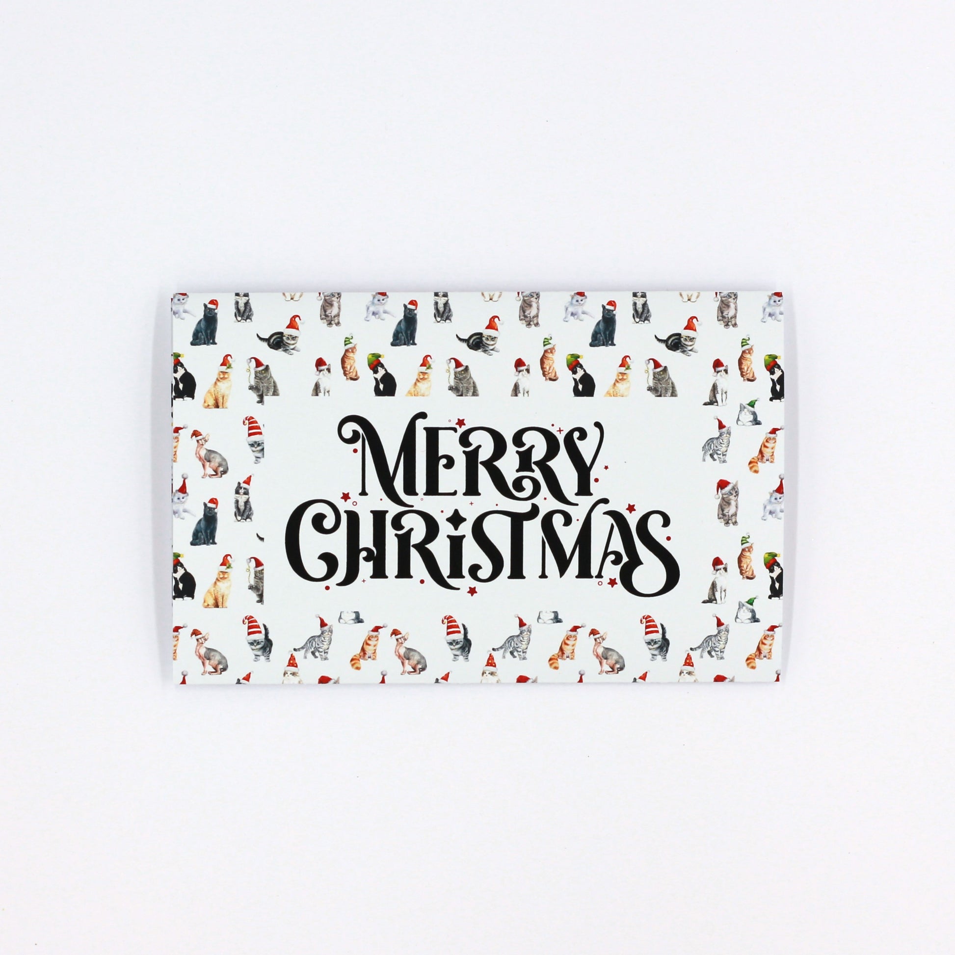Cat Pocket Merry christmas greeting card money envelope for giving money, gift card or gift voucher