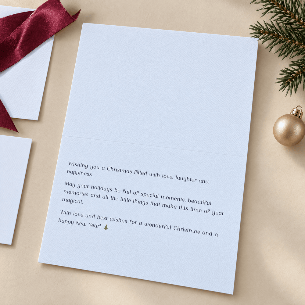 Christmas letter close up of personalised message
