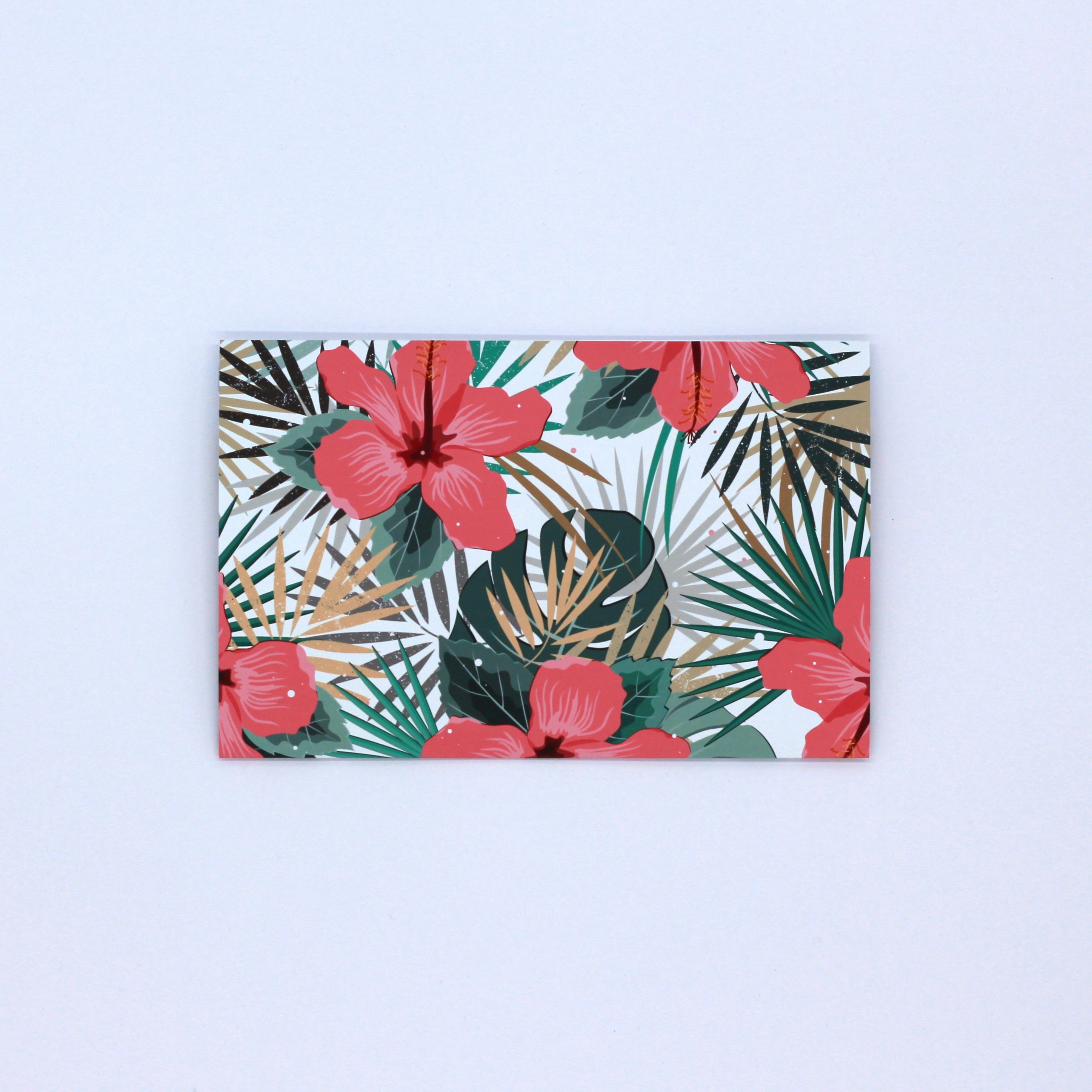 Floral Polynesian pattern pocket greeting card for giving cash