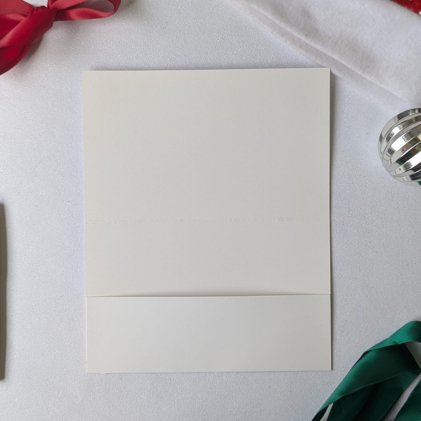 Inside of Christmas Money gift envelope with pocket for the money gift or gift card