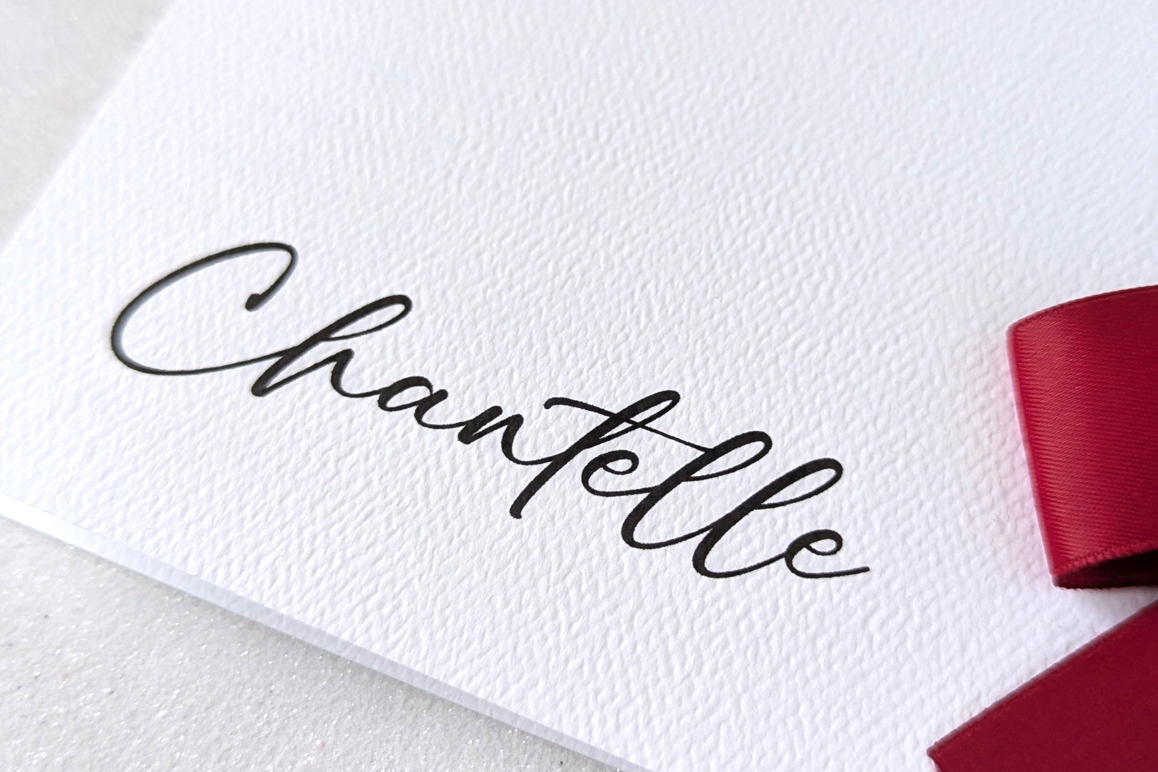 Close up printed Personalised I love you letter