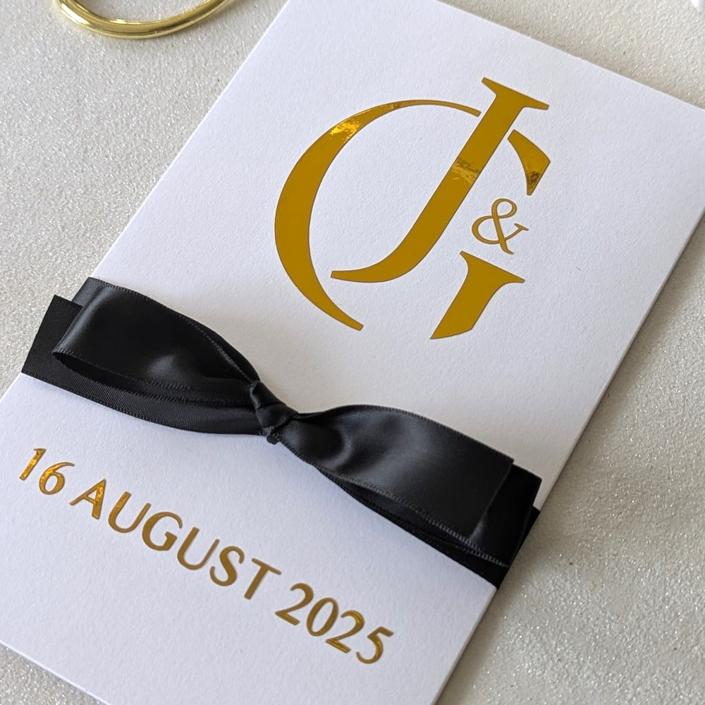 Custom Modern Monogram Envelope for Wedding Money Gift