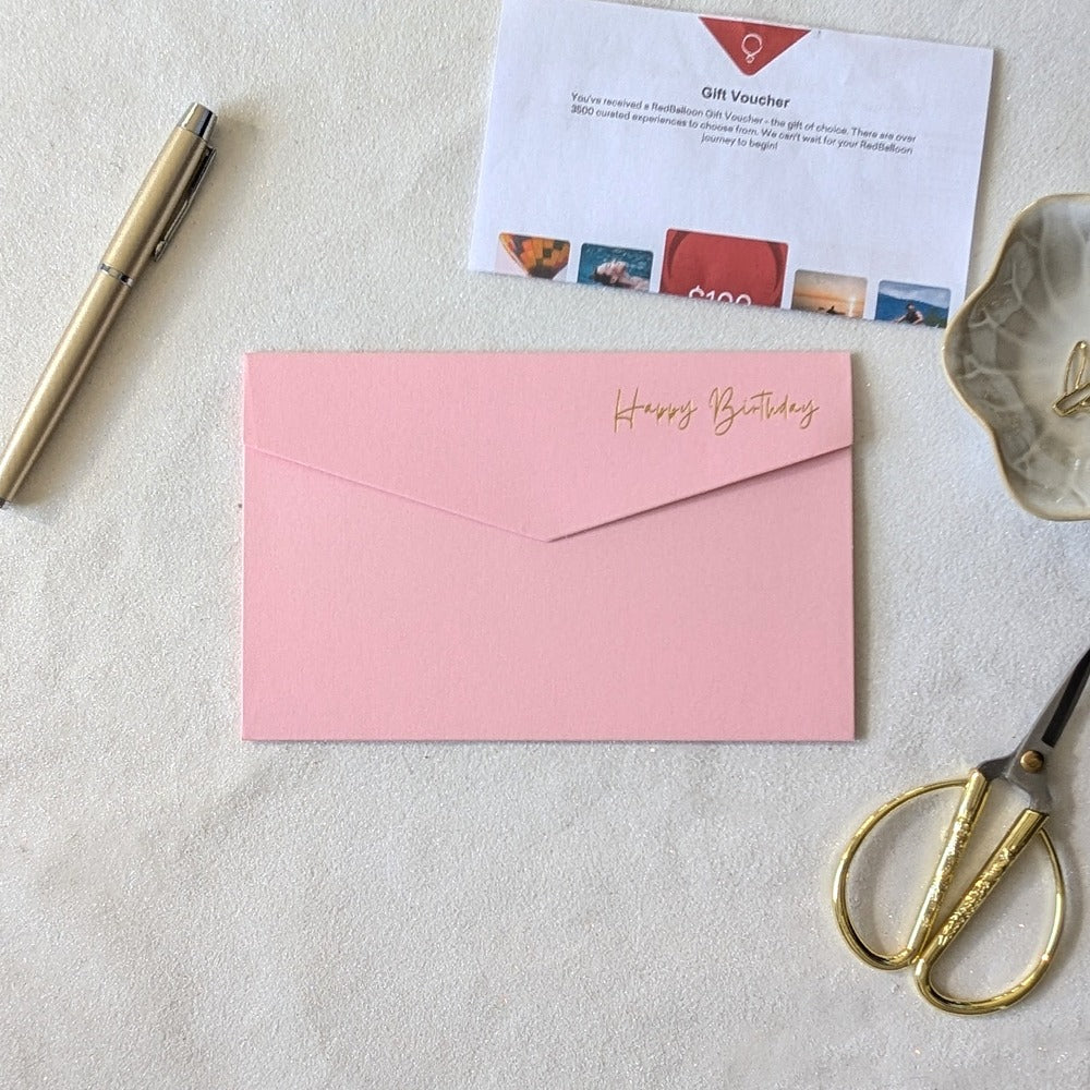 Pink Money Birthday Card