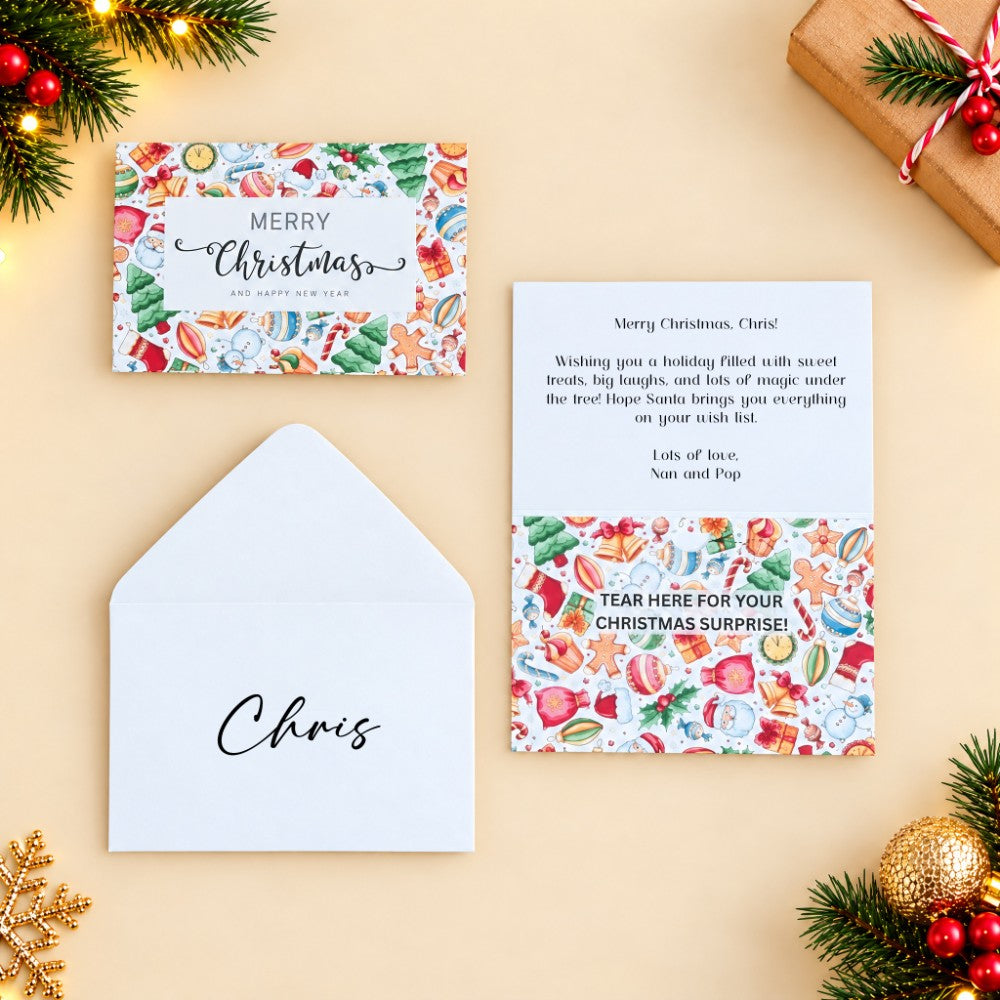 Christmase cookie money card