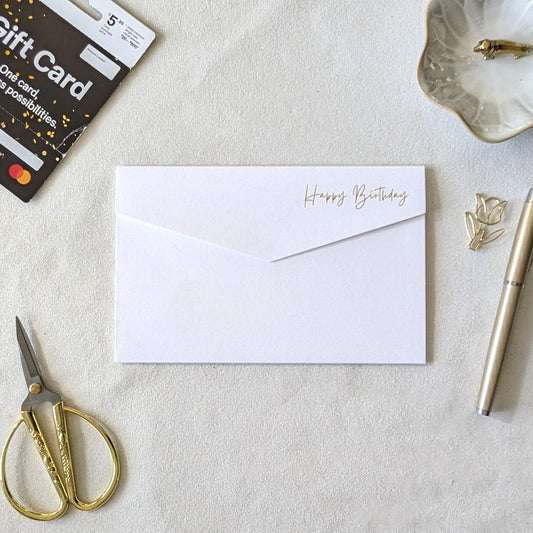 White birthday Money envelopes