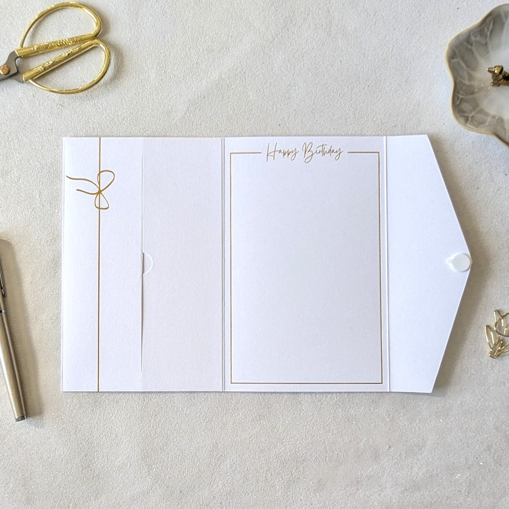 Inside of White birthday Money envelopes
