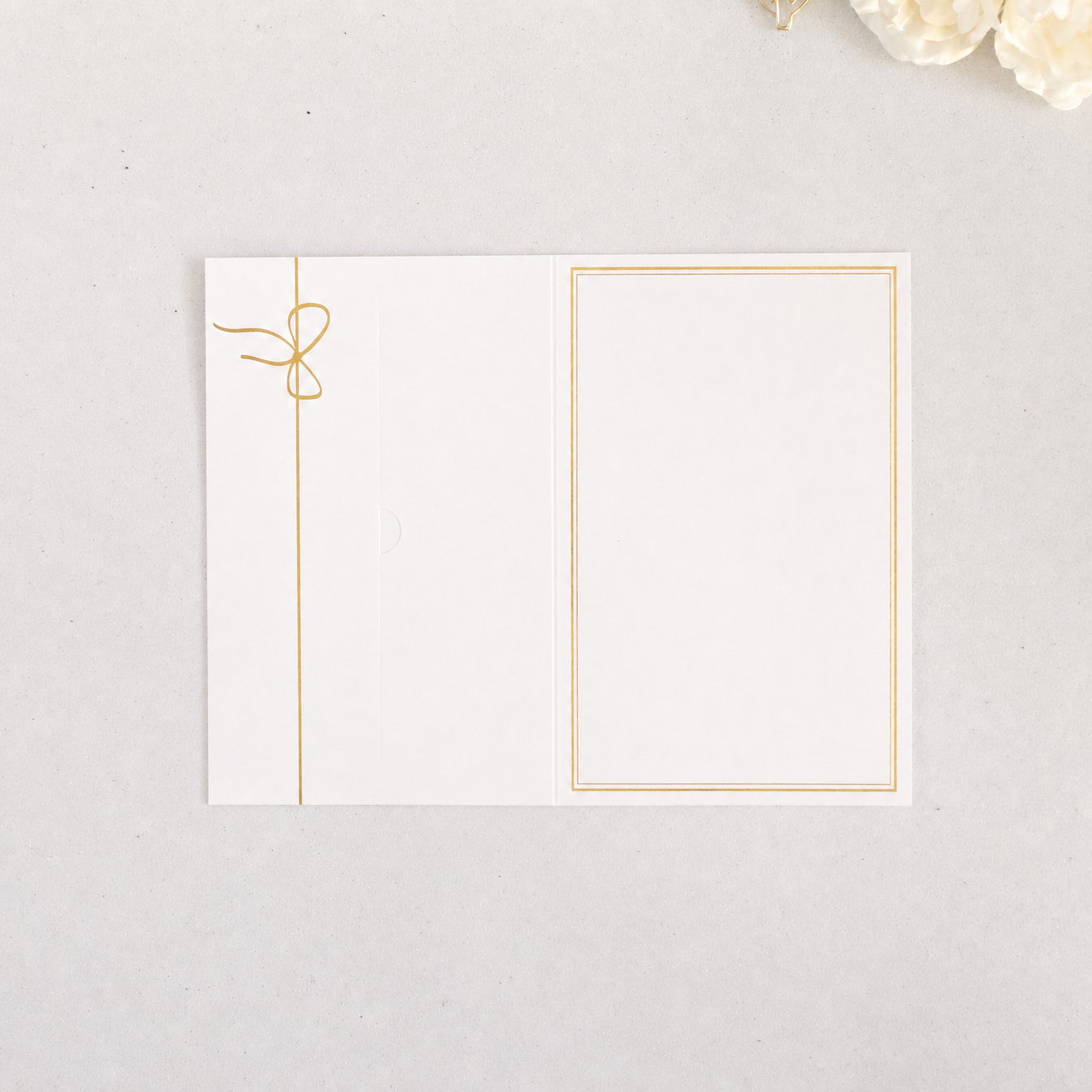 Close up of blank wedding money envelope