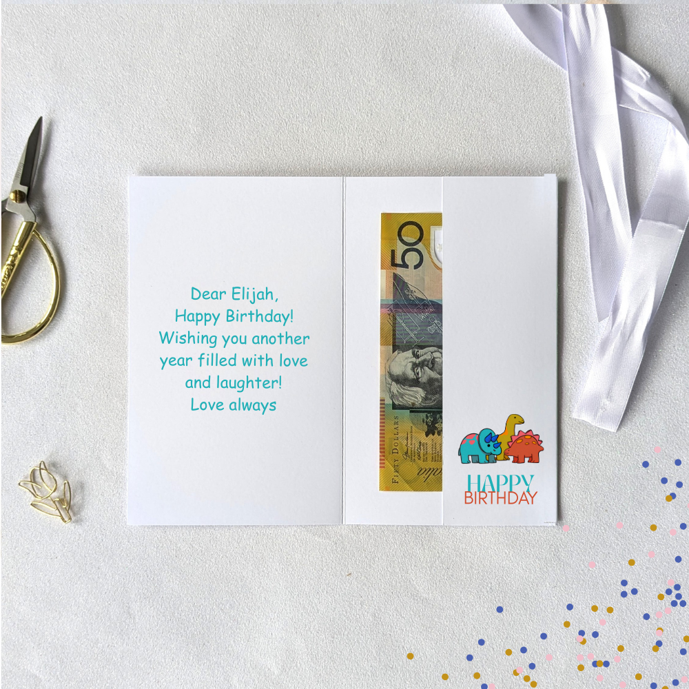 Printable Dinosaur Birthday Money Envelope – Editable Cash & Gift Card Holder