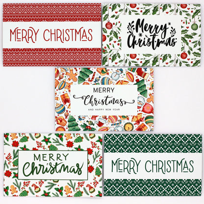 5 pocket christmas greeting cards Christmas money card for giving money, gift card or gift voucher
