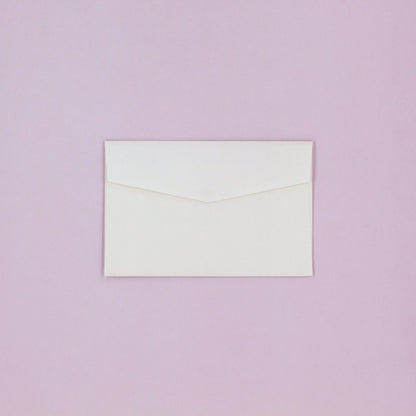 Back of white mailing envelope