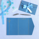 Beautiful blue luxury birthday money wallet with ribbon and white tag for 18th, 21st, 30th, 40th, 50th, 60th, 70th, 80th, 90th, 100th. Birthday  money envelope, birthday money card
