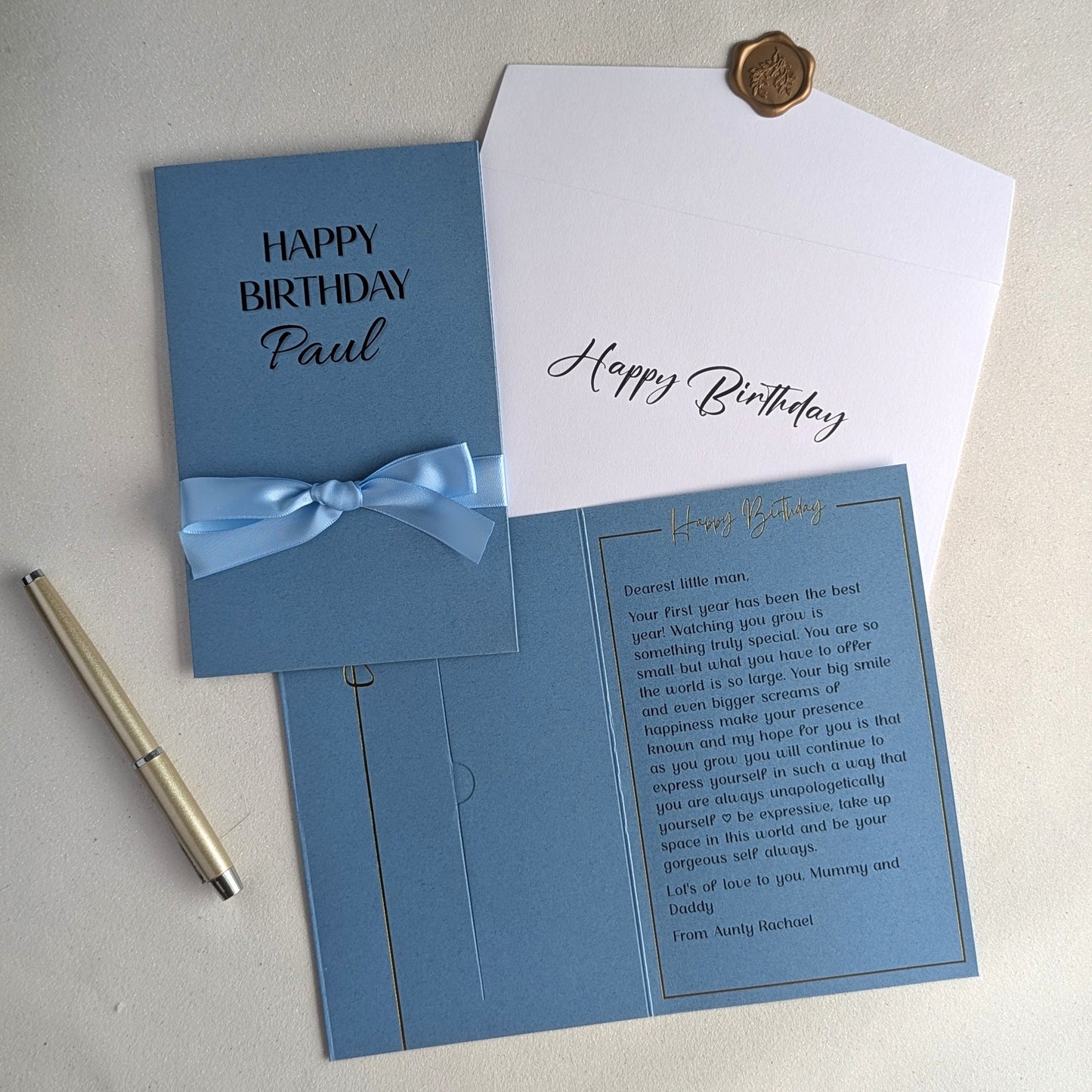 Personalised Blue Money Birthday Card | Next Day Delivery