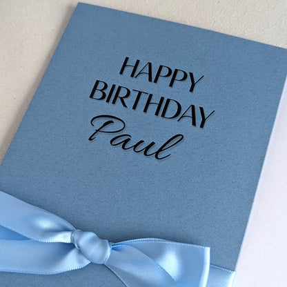 Personalised Blue Money Birthday Card | Next Day Delivery