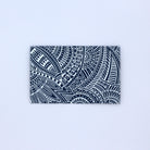 Blue and white Polynesian tribal pattern pocket greeting card money envelope