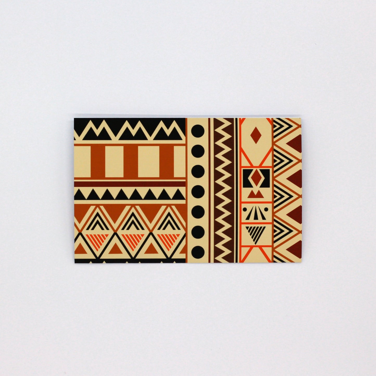 Brown and Orange Polynesian tribal pattern money wallet for gifting cash for any occasion