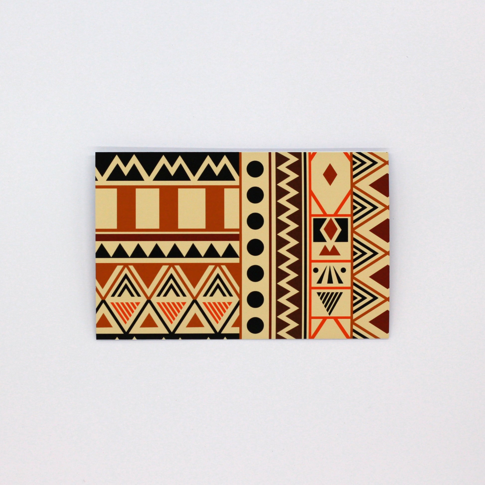 Brown and Orange Polynesian tribal pattern money wallet for gifting cash for any occasion