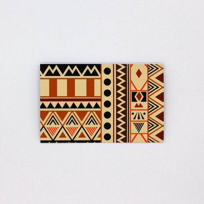Brown and Orange Polynesian tribal pattern money wallet for gifting cash for any occasion