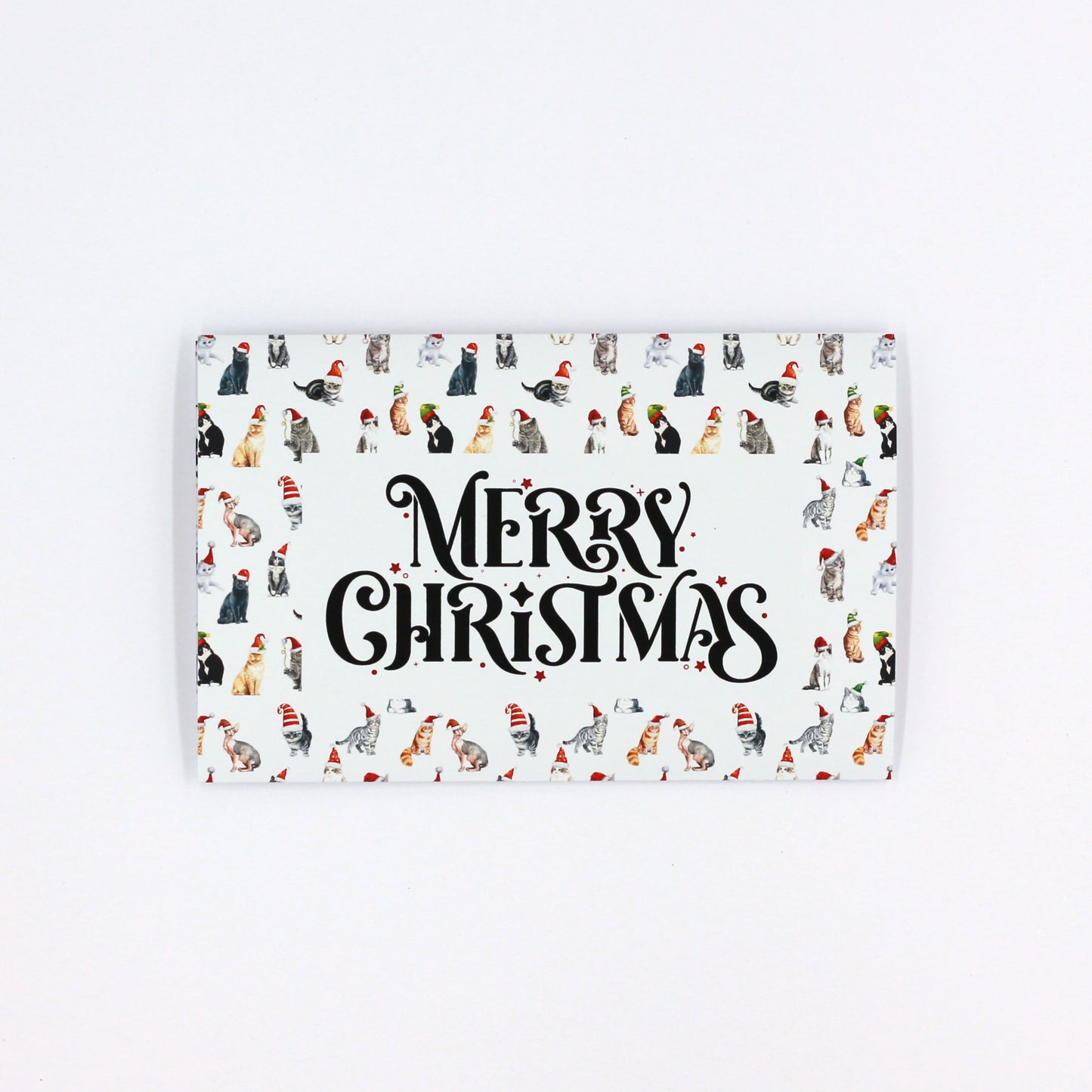 Cat Pocket Merry christmas greeting card money envelope for giving money, gift card or gift voucher
