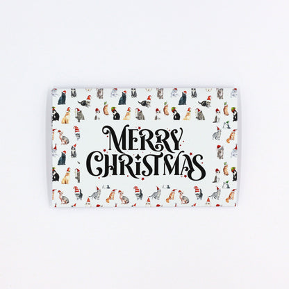 Cat Pocket Merry christmas greeting card money envelope for giving money, gift card or gift voucher