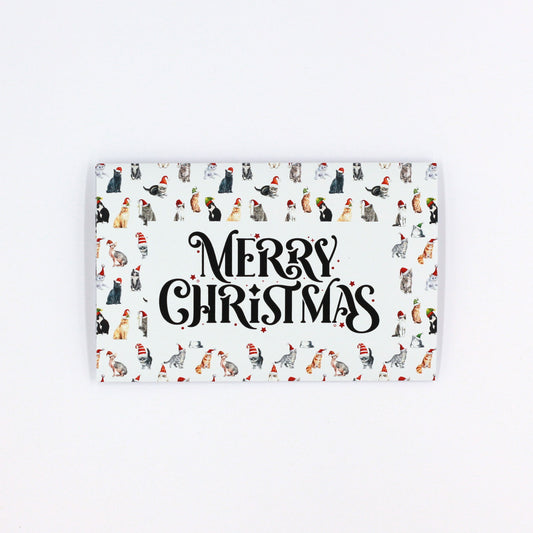 Cat Pocket Merry christmas greeting card money envelope for giving money, gift card or gift voucher