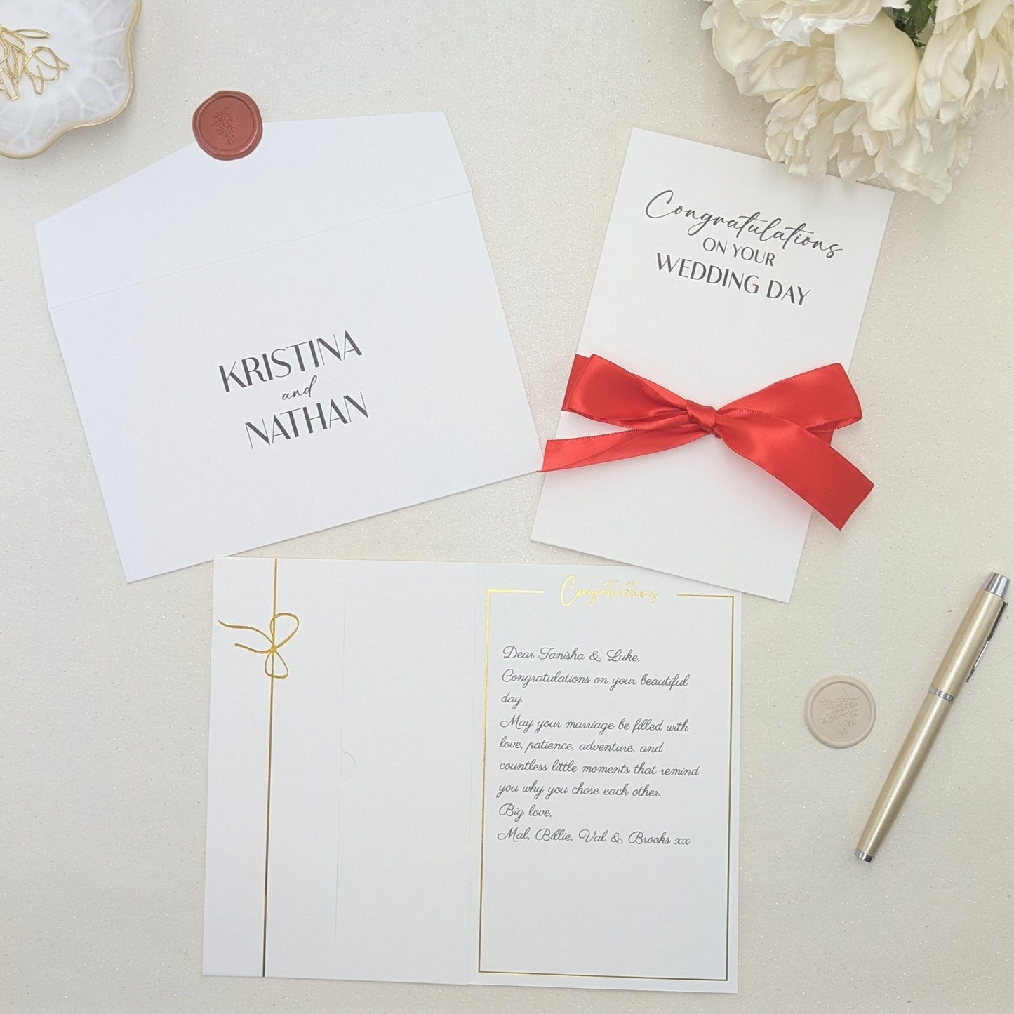 Modern Red Money Envelope for Wedding