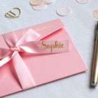 Personalised bridal shower money card pink