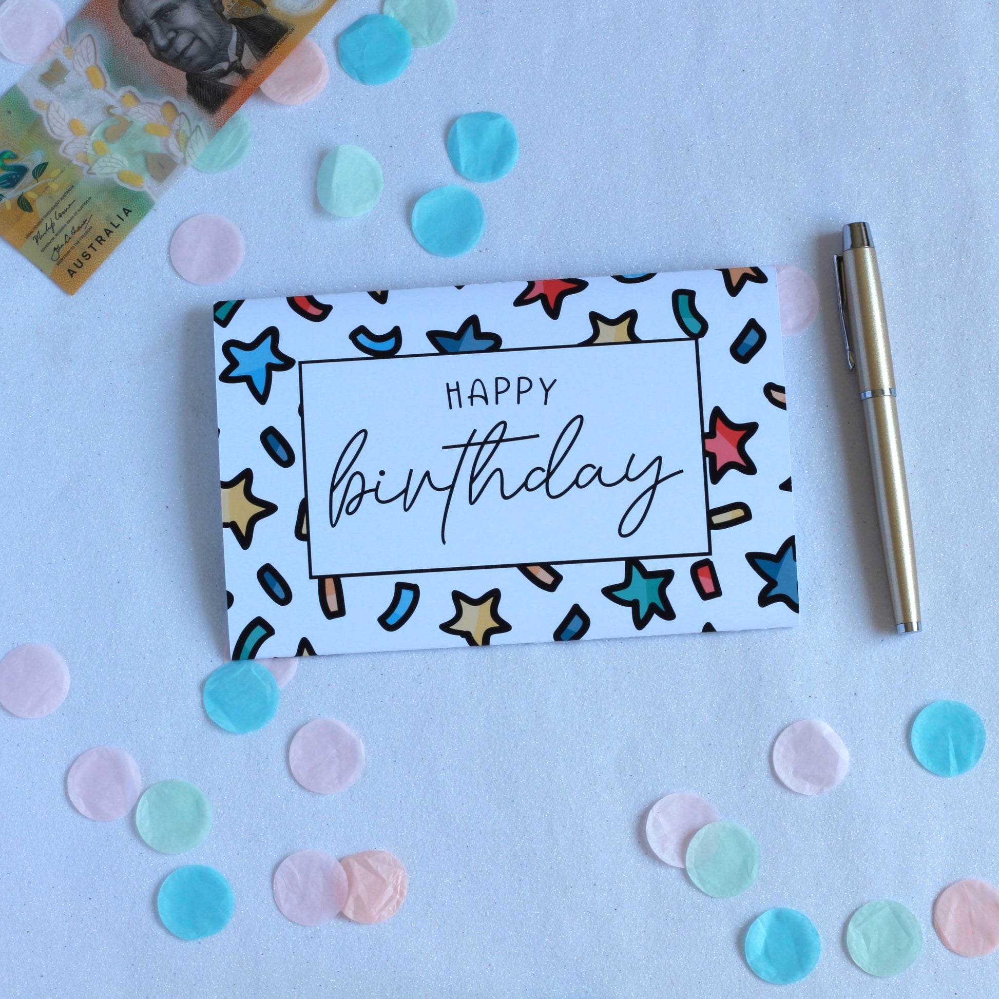Confetti_dark_handmade_pocket_happy_birthday_money holder. Birthday money envelope. birthday money card, birthday money wallet, birthday money holder, birthday card with money inside
