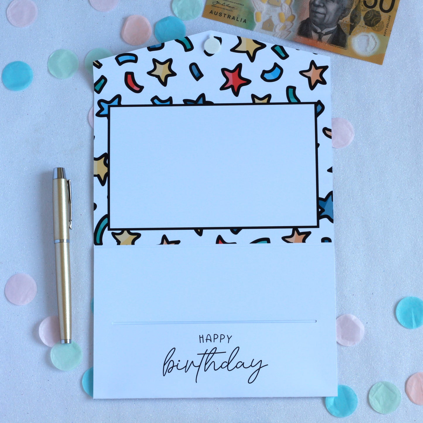 Confetti dark handmade pocket happy birthday money holder inside.  Birthday money envelope. birthday money card, birthday money wallet, birthday money holder, birthday card with money inside