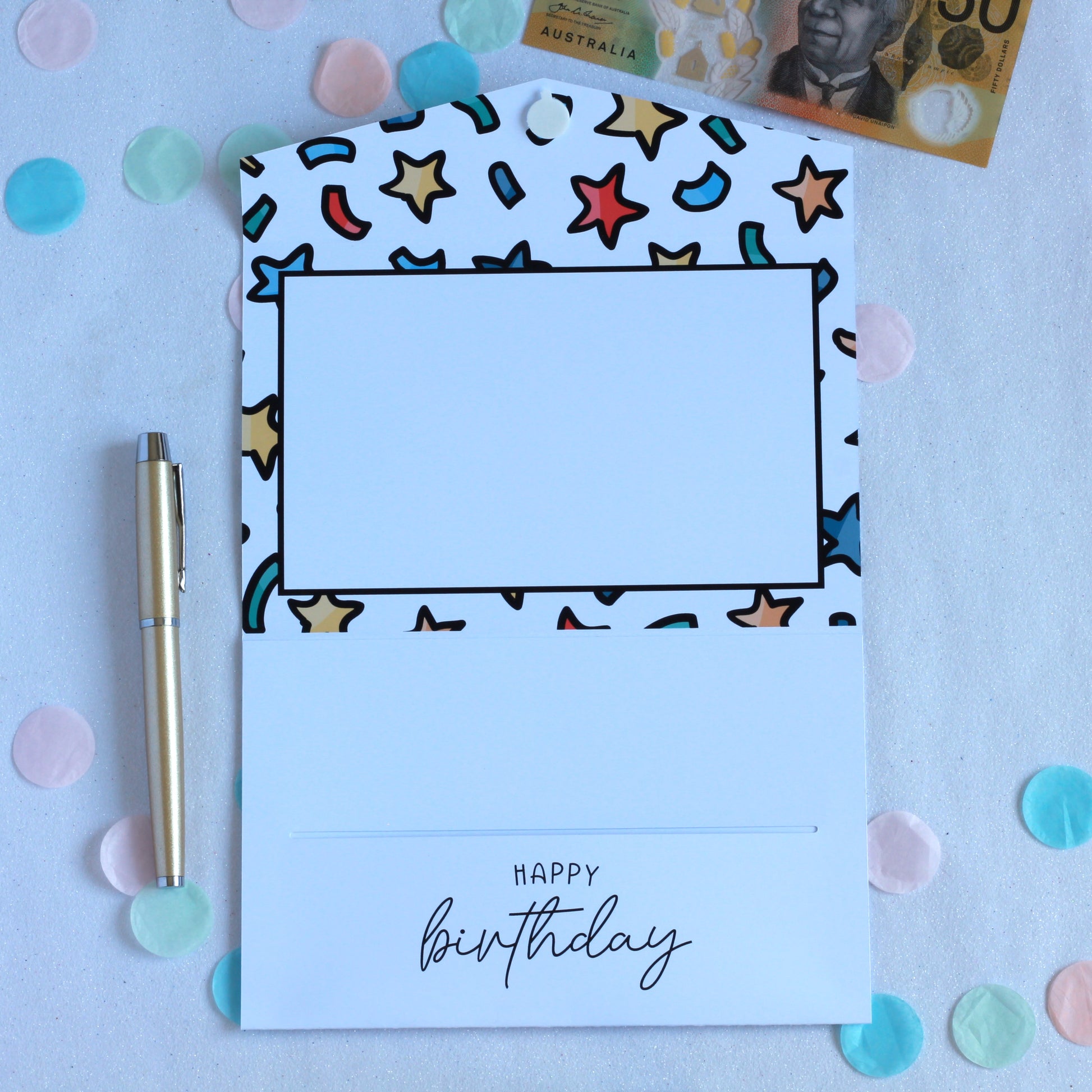 Confetti dark handmade pocket happy birthday money holder inside.  Birthday money envelope. birthday money card, birthday money wallet, birthday money holder, birthday card with money inside