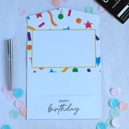 Confetti Birthday money envelope. birthday money card, birthday money wallet, birthday money holder, birthday card with money inside