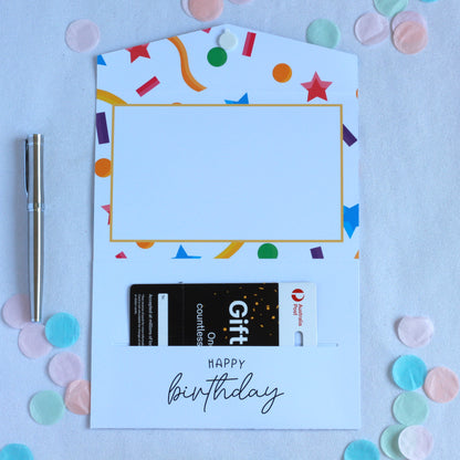 Confetti Birthday money envelope. birthday money card, birthday money wallet, birthday money holder, birthday card with money inside