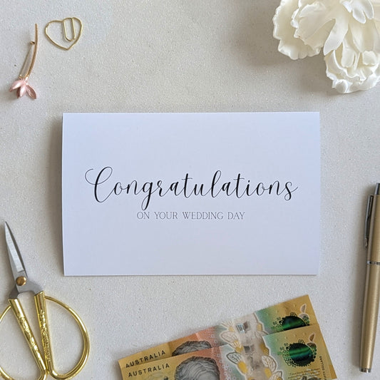 Wedding Money Wallet Greeting Card - Congratulations