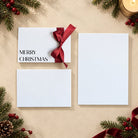 Essential Merry Christmas Card with Red Satin Ribbon