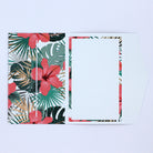 Inside Floral Polynesian pattern pocket greeting card for giving cash. Money envelope