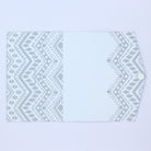 Inside Grey and White Polynesian tribal pattern pocket greeting card money envelope