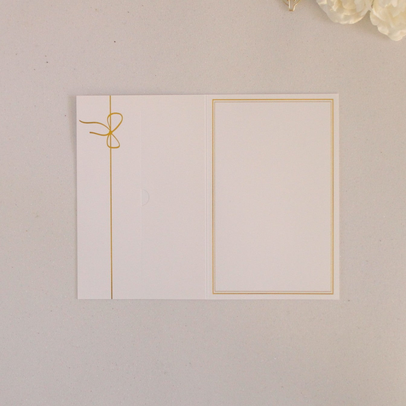 Inside of wedding money wallet