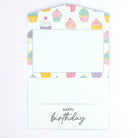 Inside of Handmade Cupcake Design Kids Pocket Birthday Card. Cupcake Birthday money envelope. birthday money card, birthday money wallet, birthday money holder, birthday card with money inside