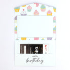 Inside of Handmade Cupcake Design Kids Pocket Birthday Card with gift card in pocket. Cupcake Birthday money envelope. birthday money card, birthday money wallet, birthday money holder, birthday card with money inside