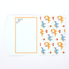 Inside of Handmade Dinosaur Design Kids Pocket Birthday Card. Dinosaur Birthday money envelope. birthday money card, birthday money wallet, birthday money holder, birthday card with money inside