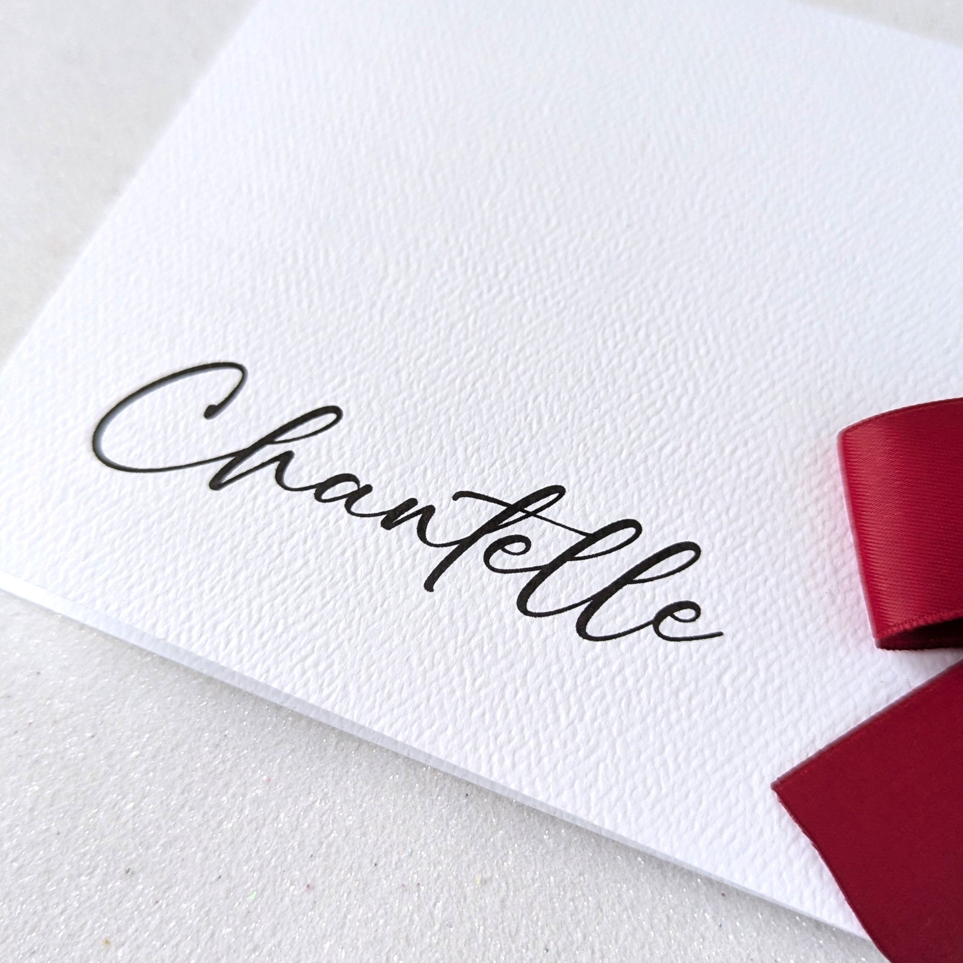 Close up printed Personalised valentines day love letter