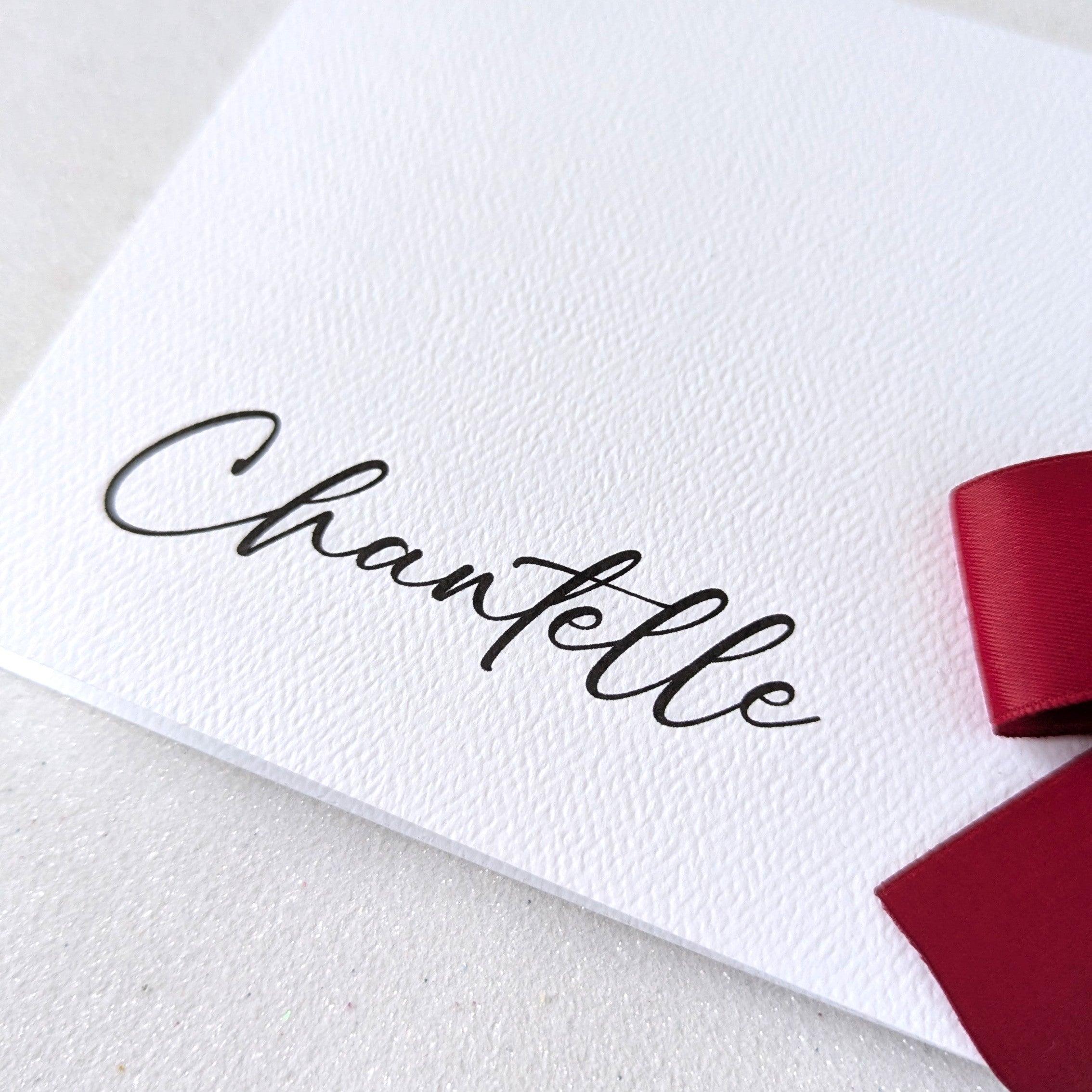 Close up printed Personalised I love you letter