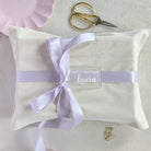 Luxury Personalised frosted acrylic gift tag with custom vinyl lettering and free ribbon 