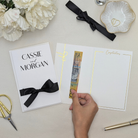 Personalised wedding money gift envelope wedding card with cash in the gift pocket