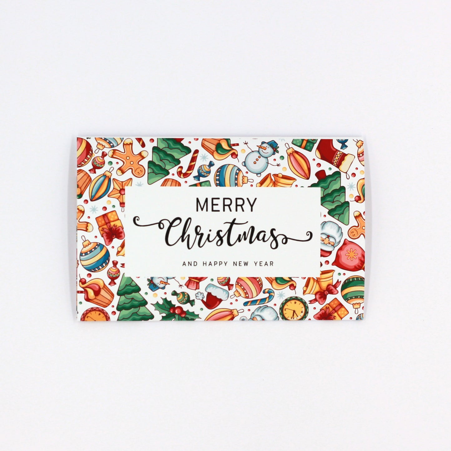 Merry Christmas and a happy new year pocket greeting card, money card for giving money, gift card or gift voucher