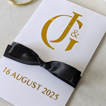 Custom Modern Monogram Envelope for Wedding Money Gift