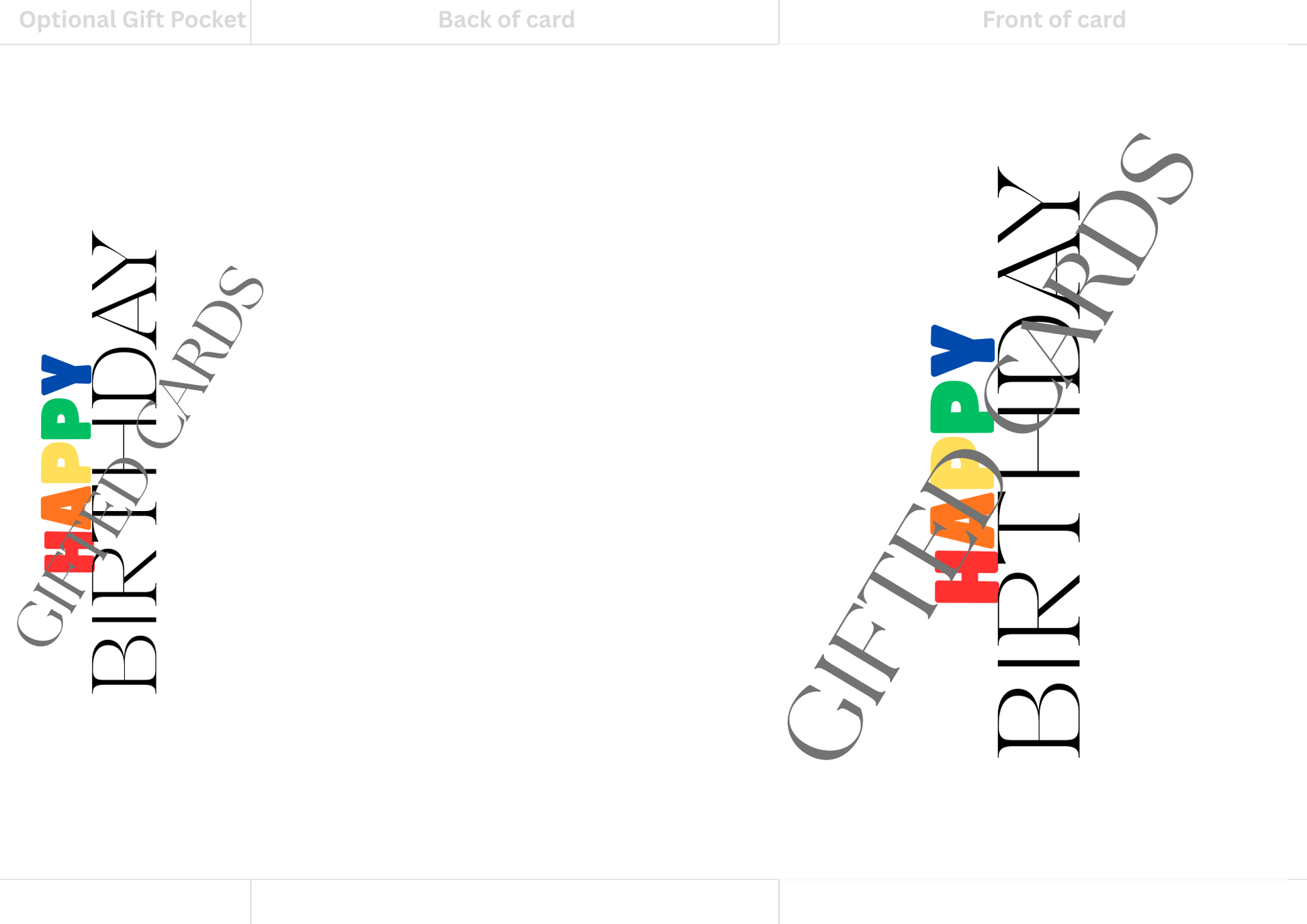 Printable Kids Colourful Minimalist Happy Birthday Money Envelope – Editable Cash & Gift Card Holder