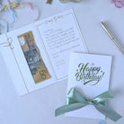 pocket Happy birthday money card for giving cash in green vinyl with green ribbon